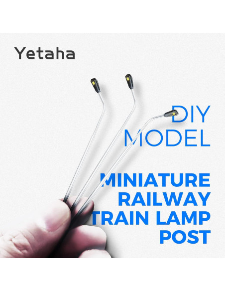 20 Faroles LED Doble para Modelos de Ferrocarril Yetaha 11cm