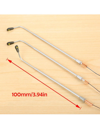 20 Faroles LED Doble para Modelos de Ferrocarril Yetaha 11cm