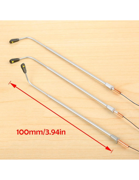 20 Faroles LED Doble para Modelos de Ferrocarril Yetaha 11cm