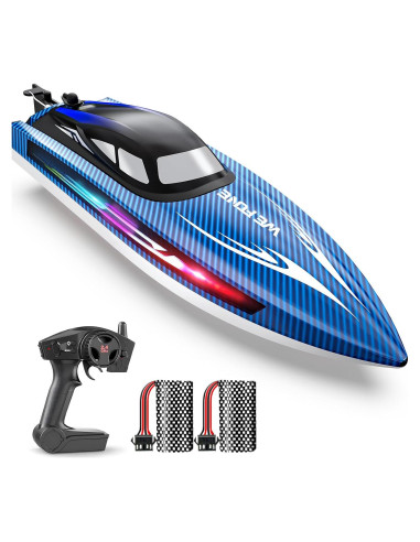Barco RC WeFone WF17 para Piscinas y Lagos, 24 KMH, LED