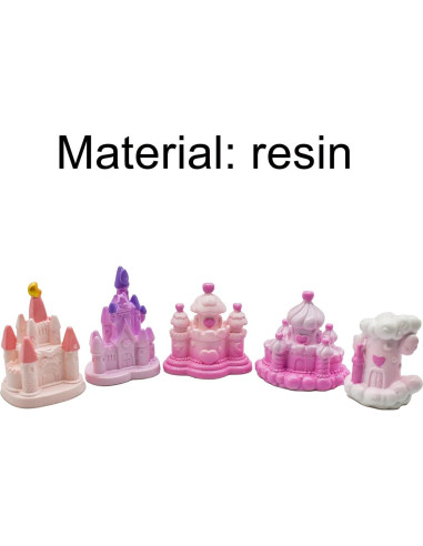 5 Figuras de Castillo en Miniatura Pinenjoy - Resina 4-6 cm