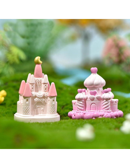 5 Figuras de Castillo en Miniatura Pinenjoy - Resina 4-6 cm