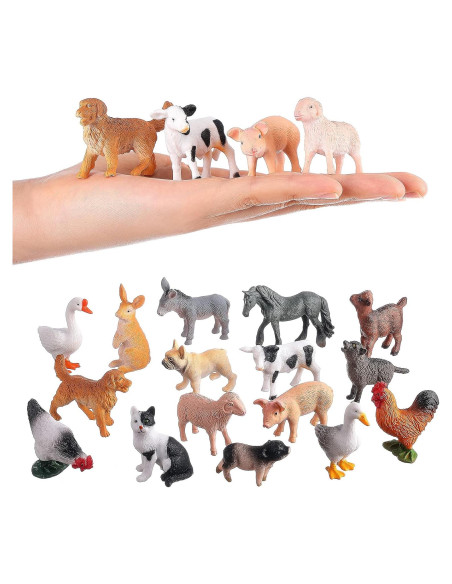 16 Figuras de Animales de Granja JOKFEICE - Juguetes Educativos