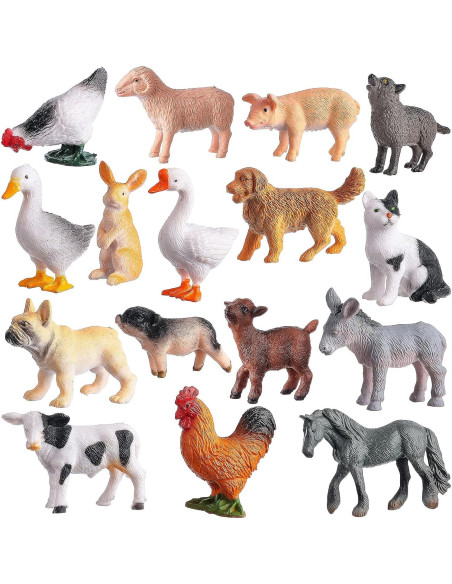 16 Figuras de Animales de Granja JOKFEICE - Juguetes Educativos