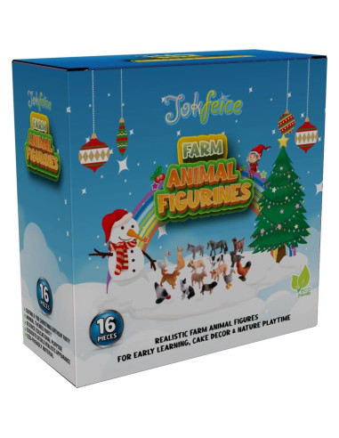 16 Figuras de Animales de Granja JOKFEICE - Juguetes Educativos