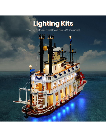 Kit de Luz LED DALDED para Lego Ideas River Steamboat 21356