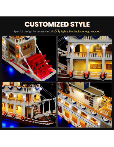 Kit de Luz LED DALDED para Lego Ideas River Steamboat 21356