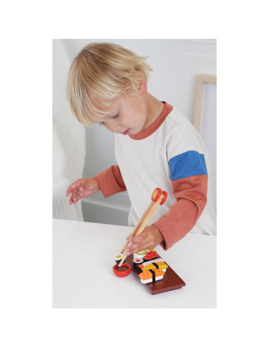 Set de Sushi de Madera Mentari - 11 Piezas para Niños 3+