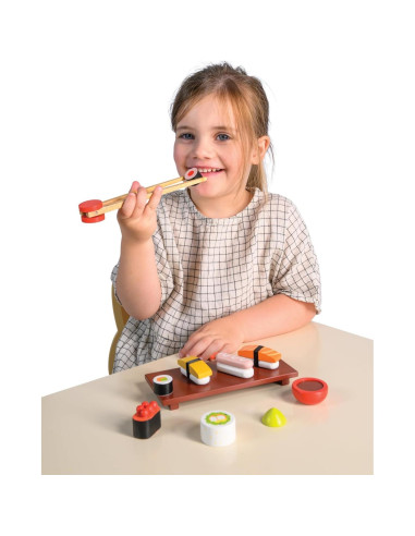 Set de Sushi de Madera Mentari - 11 Piezas para Niños 3+