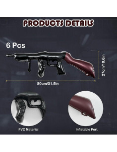 6 Piezas Pistolas Inflables HINGTAI para Cosplay y Fiestas 2