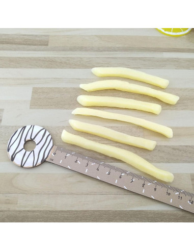 15 Piezas de Papas Fritas Falsas Realistas PVC 7-10cm