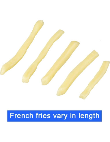 15 Piezas de Papas Fritas Falsas Realistas PVC 7-10cm