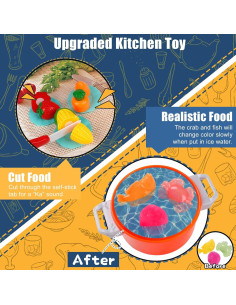 Juego de Cocina para Niños TWFRIC con Estufa y Fregadero 2