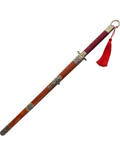 Espada China Hua Mulan 104 cm con Funda de Madera Afilada 2