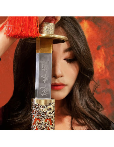 Espada China Hua Mulan 104 cm con Funda de Madera Afilada