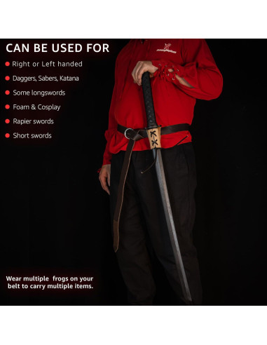 Funda de Daga de Cuero Genuino Réplicas de Armory - Ajustable