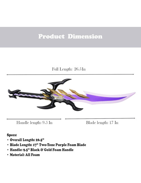 Daga Epílogo de Espuma LALAPORT 67.31 cm para Cosplay