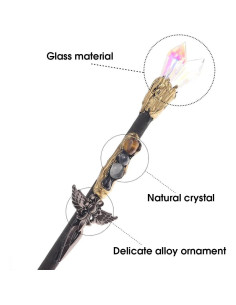 Varita Mágica de Cristal Bubbmi 32cm para Disfraces 2