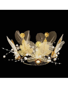 Corona de Perlas para Pasteles Winvin 16 cm Decoración Elegante 2