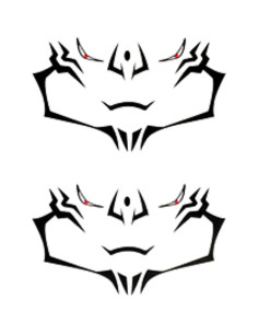 Calcomanías de Tatuajes Temporales Sukuna JJK - DJ 2