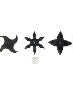 Shuriken de Goma para Cosplay Ninja 3 Pcs SK3PC Japón 2