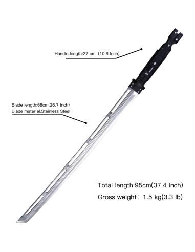 Espada de Cosplay Hawkeye Ronin Espada Fort 94cm Acero Inoxidable