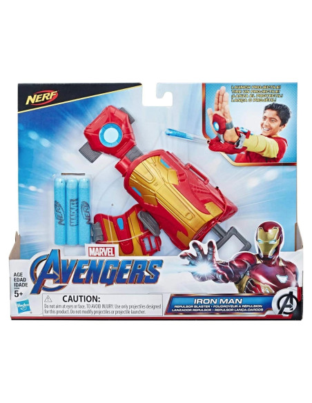 Guantelete Repulsor de Iron Man Hasbro con Dardos Nerf