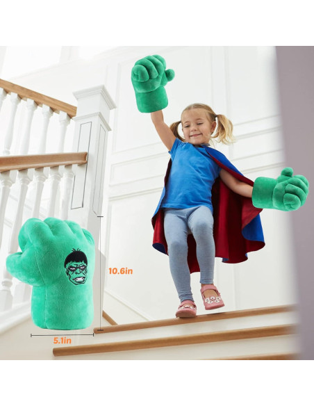 Guantes de Disfraz de Superhéroe Hulk - Regalo para Niños Guantes de Disfraz de Superhéroe Hulk - Regalo para Niños