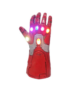 Guantes de látex rojos con LED para Halloween y cosplay
