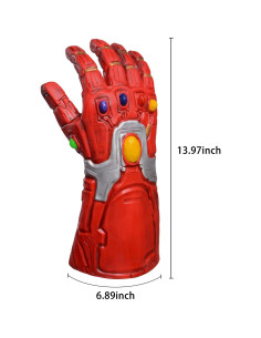 Guantes de látex rojos con LED para Halloween y cosplay 2