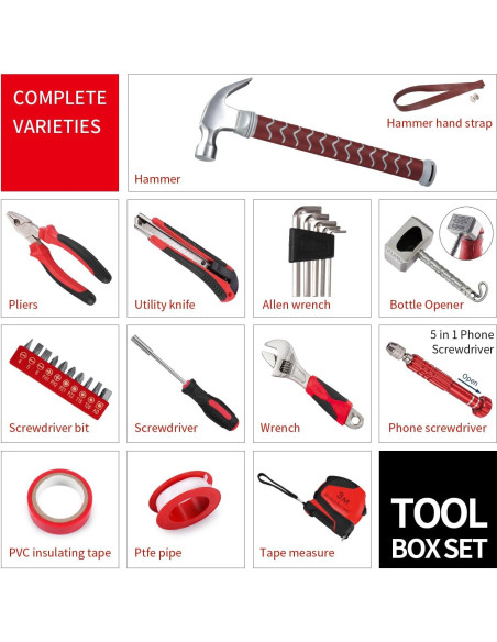 Caja de Herramientas Multifuncional Thor Hammer 28 Piezas