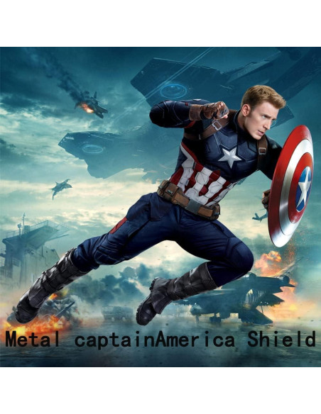 Escudo de Metal Capitán América 1:1 47.6cm Cosplay Halloween