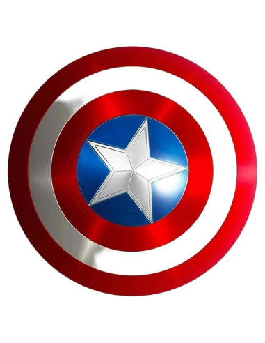 Escudo de Metal Vintage Capitán América 60.96 cm Hecho a Mano