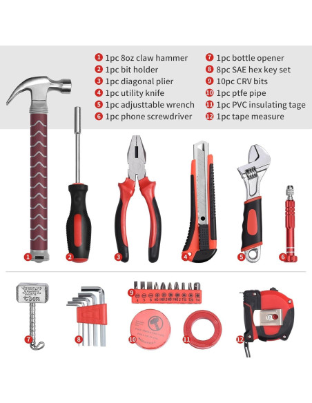 Kit de Herramientas Martillo Thor 28 Piezas - Ergonomía y Durabilidad