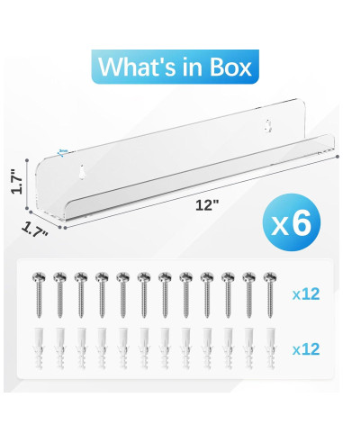 Estante Flotante para Discos de Vinilo Hulaed 6 Paquetes