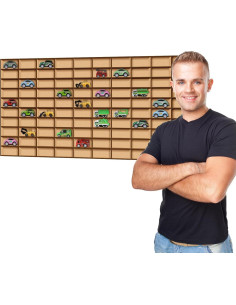 Estante de Madera para Autos de Juguete Menkxi - 2 Pcs 220 Autos 2