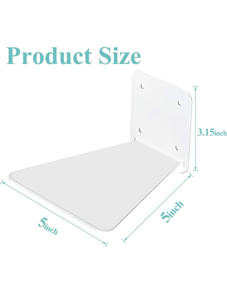 Estantería Flotante Invisible Atsgke - 4 PZS Blanca Moderna