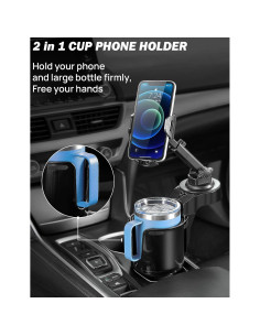 Soporte para teléfono JOYTUTUS en portavasos 360 ajustable 2