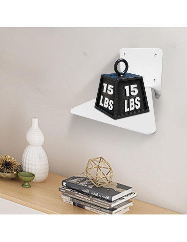 Estantería Flotante Invisible Atsgke - 4 PZS Blanca Moderna