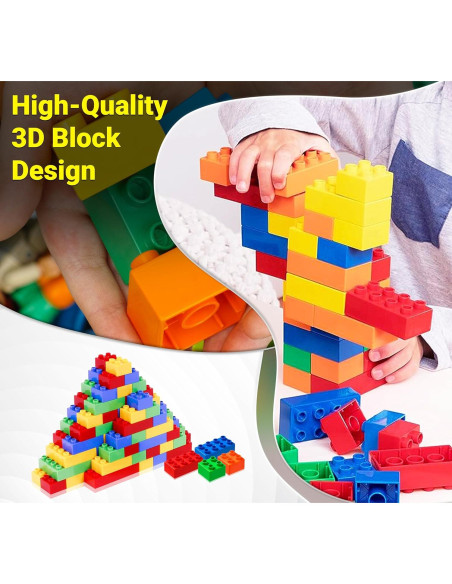 Bloques de Construcción NEEZ 100PCS Grandes para Niños 1+ Años Bloques de Construcción NEEZ 100PCS Grandes para Niños 1+ Años