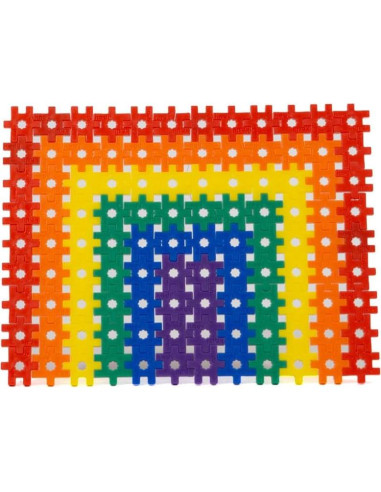 KADU Juguete de Construcción 250 Piezas Arcoíris 5+