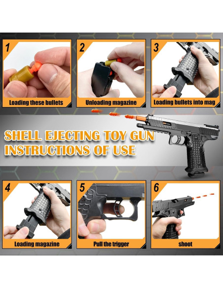Pistola de Juguete Semiautomática LBDREXZ con Balas Blandas