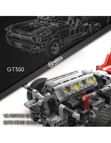 Set de Construcción Nifeliz Muscle Car 1965 GT350 1817 Piezas