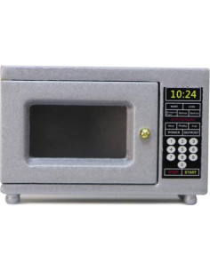 Microondas en Miniatura Cutemini 1:12 Plata Accesorios Casa Muñecas 2