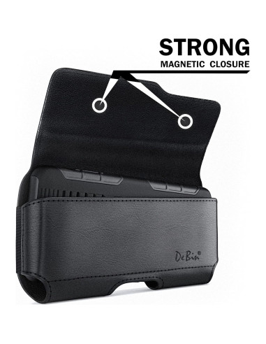 Funda DeBin para Samsung Galaxy S24 S23 S22 con Clip Negro