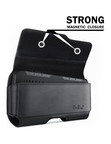 Funda DeBin para Samsung Galaxy S24 S23 S22 con Clip Negro