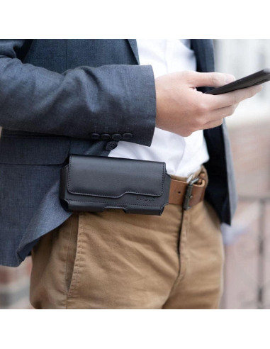 Funda DeBin para Samsung Galaxy S24 S23 S22 con Clip Negro