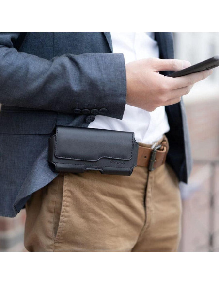 Funda DeBin para Samsung Galaxy S24 S23 S22 con Clip Negro