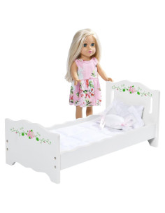 Cama de Muñeca Badger Basket con Muñeca Rubia 45.72 cm