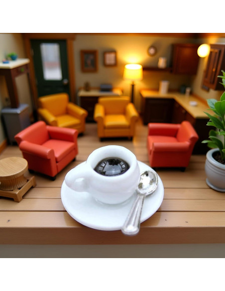 Accesorios Casa de Muñecas Wentoenapp Taza Café Miniatura 1:12